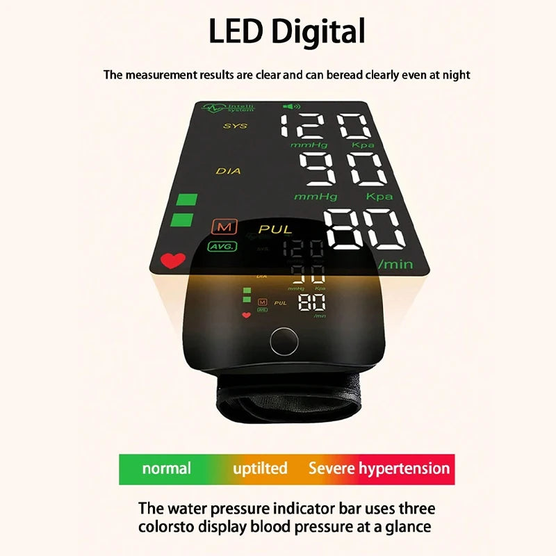 Smart Wrist Blood Pressure Monitor - Hospital-Grade Accuracy at Home