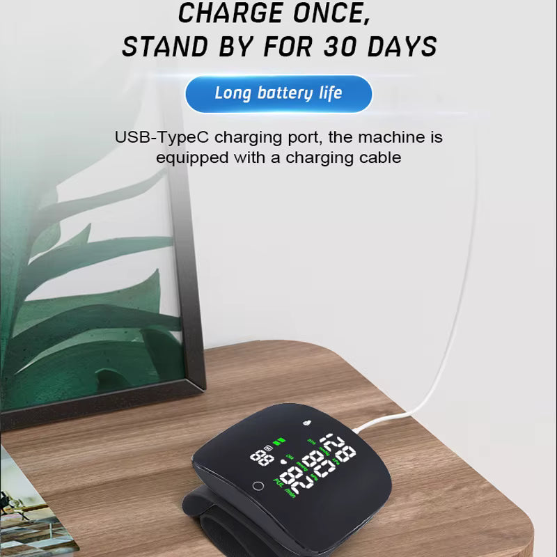 Smart Wrist Blood Pressure Monitor - Hospital-Grade Accuracy at Home